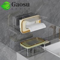 Hộp khăn ướt GAOSU có đĩa lò xo, Hộp đựng khăn ướt bằng nhựa chống bụi, Hộp đựng mặt nạ dung tích lớn gắn tường đa chức năng để bàn