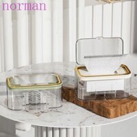 Hộp khăn ướt NORMAN có đĩa lò xo, Hộp đựng khăn ướt treo tường dung tích lớn, Hộp đựng mặt nạ nhựa chống bụi hiện đại Phòng tắm