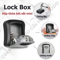 Hộp khóa két sắt Kim Loại mini 4 mã Lock Box đựng Chìa khóa Thẻ cho Homestay Văn phòng Chung cư Airbnb Nhà