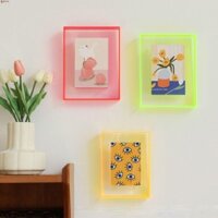 Hộp Khung Ảnh LEOTA, Khung Ảnh Acrylic 5 / 6 Inch Sáng Tạo, Khung Nghệ Thuật Trong Suốt Acrylic Treo Tường Tranh Poster Khung Trẻ Em