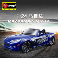 Hợp kim Bburago MAZDA MX-5 MIATA có chức năng chiếu sáng nhạc kéo lại Xe thể thao Bộ sưu tập xe hơi Mô hình xe hơi 1: 24
