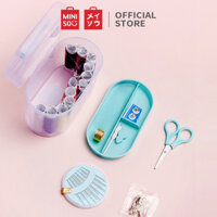 Hộp kim chỉ Bộ dụng cụ may vá Miniso Sewing Box (xanh bạc hà)