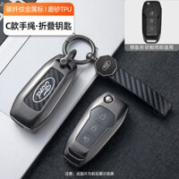 Hợp Kim Kẽm Da Chìa Khóa Xe Ô Tô Bao Da Dành Cho Xe Ford Figo Mondeo 5 Ecosport Fiesta Mk8 Everest Ranger Fusion Kuga Escort F150