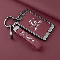 Hợp Kim Kẽm Da Kim Loại Thông Minh Từ Xa Thẻ Chìa Khóa Ô Tô Fob Ốp Lưng Vỏ Giá Đỡ Móc Khóa Cho Xe Lexus ES IS NX RX RZ LX 200 250 300 300H 350 350H 450e 400H + 450H + 500 2022 up