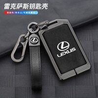 Hợp Kim Kẽm Da Kim Loại Thông Minh Từ Xa Thẻ Chìa Khóa Ô Tô Fob Ốp Lưng Vỏ Giá Đỡ Móc Khóa Cho Xe Lexus ES IS NX RX RZ LX 200 250 300 300H 350 350H 450e 400H + 450H + 500 2022 up