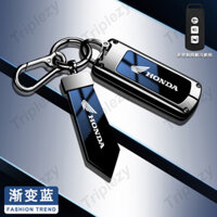 Hợp Kim Kẽm Gương Bóng Gradient Chìa Khóa Dành Cho Xe Honda PCX Adv 150 Forza 300 350 Sh125 Airblade 125 C125 Super Cub Xe Tay Ga Vario 150 Xe Máy Từ Xa Fob Vỏ Móc Khóa