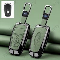 Hợp Kim Kẽm Nubuck PU Xe Thông Minh Chìa Khóa Bao Da Móc Khóa Bảo Vệ Tự Động Tạo Kiểu Giá Đỡ Cho Xe Ford Mondeo Explorer Edge S-MAX Ranger Expedition F250 F150 F-350 F-450 Fusion
