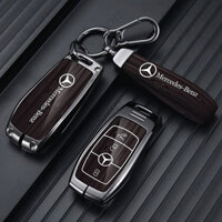 Hợp Kim Kẽm Thời Trang Bóng Gỗ Hạt Thông Minh Chìa Khóa Xe Fob Ốp Lưng Vỏ Từ Xa Giá Đỡ TPU Bảo Vệ Cho Xe Mercedes Benz A C E S G Class GLC CLE CLA W177 W205 W213 W222 X167 AMG