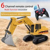 Hợp kim lớn Máy xúc điều khiển từ xa Mô phỏng Máy xúc Kỹ thuật Xe đồ chơi trẻ em Xe bé trai