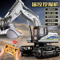 Hợp kim lớn trẻ em điều khiển từ xa đồ chơi máy xúc cậu bé điện máy xúc đào cát kỹ thuật xe 2 ô tô