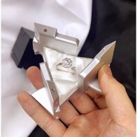 Hợp Kim Nhôm Động Năng Lượng Nhẫn Hộp Quà Tặng Ngày Lễ Tình Nhân Hộp Trang Sức Khối Rubik Xoay Hộp Kim Loại