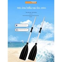 Hợp kim nhôm mái chèo thuyền cao su Kayak mái chèo tàu đánh cá đặc biệt tay quay bằng nhựa 2 đầu má