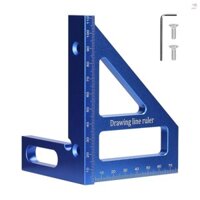 Hợp kim nhôm Thước đo nhiều góc Chế biến gỗ Vuông Protractor 45° 90° Miter Triangle-Ruler Utility Scribing Gauge Công cụ đo bố trí đa chức năng cho kỹ sư Cá chép