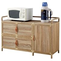 Hợp Kim Nhôm Tủ Tủ Tủ Lò Vi Sóng Tủ Đa Năng Thép Không Gỉ Hộ Gia Đình Bếp Tủ Gỗ Hạt Trà