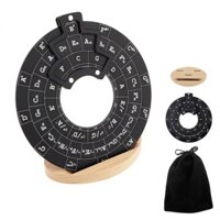 Hợp kim nhôm Vòng tròn thứ năm Bánh xe giai điệu hợp âm dành cho nhạc sĩ Bài hát với giá đỡ bằng gỗ nguyên khối