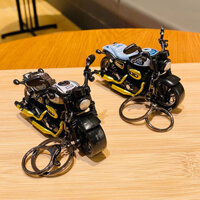 Hợp Kim Sáng Tạo Búp Bê Xe Máy Móc Khóa Mặt Dây Xích Ô Tô Schoolbag Phụ Kiện ins Một Cặp Quà Tặng Nhỏ