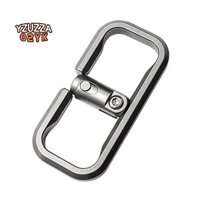 Hợp Kim Titan Báo Chí Khóa Vị Trí Móc Khóa Phát Hành Nhanh Xe Móc Khóa Da Bò Mặt Dây Chuyền EDC Tiện Ích Quà Tặng Cho Nam