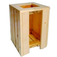 Hộp lá gỗ sơn bóng chịu nước, chân có vít inox