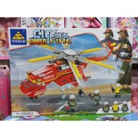 Hộp lê gô lắp ghép mô hình máy bay cứu hỏa City Fire 80531