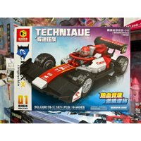 Hộp lê gô lắp ghép mô hình Xe ô tô đua 8178-1 gồm có 187 chi tiết