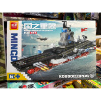 Hộp lê gô lắp ghép mô hình chiếc tàu sân bay MINGDI 0890