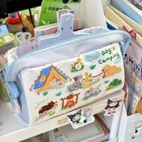 Hộp lọ đựng bút để bàn cute Hộp đựng bút cho bé gái giá trị cao cho chó cắm trại nguyên bản ins nổi tiếng trên mạng