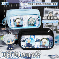 Hộp lọ đựng bút để bàn cute Túi bút có thể tháo rời anime nhiều lớp Hộp văn phòng phẩm học sinh trung học cơ sở phong cách instagram giá trị cao kê hai chiều