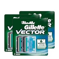 Hộp lưỡi dao cạo râu Gillette Vector 2 lưởi Hàng chính hãng