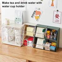 Hộp lưu trữ Acrylic Dung dịch lưu trữ nhỏ gọn Dung lượng túi trà Hộp sắp xếp để lưu trữ nhà bếp Chống trượt Đa chức năng Cà phê Pods Giá đỡ có thể xếp chồng lên nhau cho Đông Nam