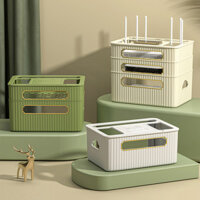 Hộp lưu trữ bộ định tuyến modem quang, kệ TV cao cấp cho phòng khách, tổ chức cáp, đặt hộp không dây