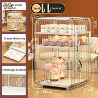 Hộp lưu trữ, bộ đồ ăn, dụng cụ vệ sinh, giá thoát nước, kệ, bảo quản chống bụi, hộp đựng đồ cho bé