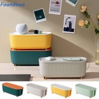 Hộp lưu trữ cáp dây sọc FOUNDTWO, Hộp lưu trữ dây bảng cắm công suất lớn bằng nhựa, Tiết kiệm không gian sang trọng nhẹ Giữ khung bảng định tuyến nhỏ gọn Văn phòng