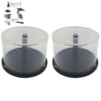 Hộp lưu trữ CD Xô 50 miếng Thùng nhựa Hộp bảo vệ trong suốt Đĩa lưu trữ VCD / DVD