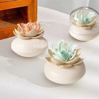 Hộp lưu trữ chỉ nha khoa sáng tạo phong cách quốc gia, trong suốt với nắp, màu hồng tươi xanh lá cây