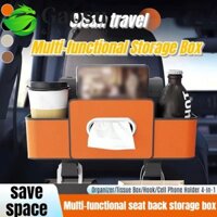 Hộp lưu trữ ghế sau ô tô GAOSU, Thiết kế phân vùng Giá đỡ điện thoại Giá đỡ cốc uống nước trên ô tô, Dễ dàng lắp đặt Túi đựng khăn giấy xe tiết kiệm không gian đa năng chống nước