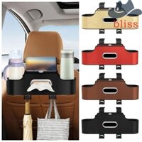 Hộp lưu trữ ghế sau ô tô BLISS, Thiết kế phân vùng Giá đỡ điện thoại Giá đỡ cốc uống nước trên ô tô, Dễ dàng lắp đặt Chống nước chống mài mòn có móc Túi đựng khăn giấy xe