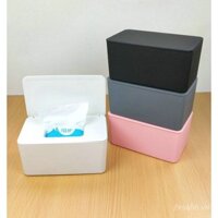 Hộp lưu trữ khẩu trang lớn, chống bụi, hộp đựng khăn ướt kín có nắp, hộp phân phối khăn ướt, giá đỡ khăn ướt