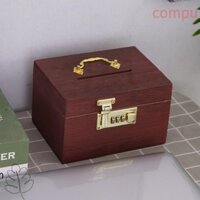 Hộp lưu trữ kho báu COMPU, có khóa kết hợp Bình đựng tiền Heo đất tổ chức, Hộp an toàn phong cách cổ điển Hộp tiết kiệm tiền