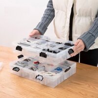 Hộp lưu trữ khối xây dựng, hộp lưu trữ bộ phận đồ chơi cho Lego, phân loại các hạt lớn và nhỏ, hộp tổ chức trong suốt nhiều lớp