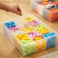 Hộp lưu trữ khối xây dựng Lego Các hạt nhỏ Bộ phận đồ chơi trẻ em Hộp phân loại Lego nhiều lưới Hộp lưu trữ và hoàn thiện trong suốt