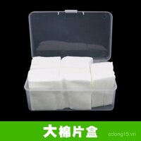 Hộp lưu trữ miếng bông trang điểm, hộp trong suốt, hộp miếng bông móng tay, hộp phân phối bông, đồ dùng xăm