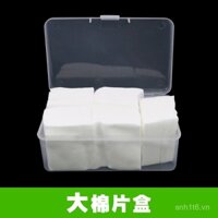 Hộp lưu trữ miếng bông trang điểm, hộp trong suốt, hộp miếng bông móng tay, hộp phân phối bông, đồ dùng xăm