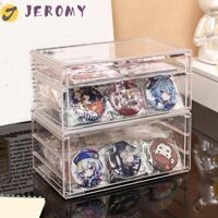 Hộp lưu trữ ngăn kéo nhiều lớp JEROMY, Hộp lưu trữ trang sức dung tích lớn bằng nhựa, Bông tai trong suốt chống bụi thực tế Giá trưng bày Huy hiệu đóng gói