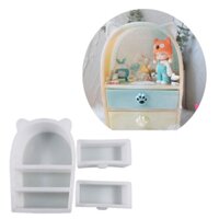 Hộp lưu trữ ngăn kéo tai mèo Silin Khuôn silicon nhựa để trang trí nhà cửa DIY