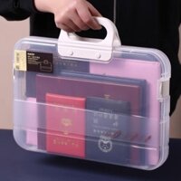 Hộp lưu trữ tài liệu GOUDAI Hợp đồng di động Bàn làm việc bằng nhựa Người tổ chức Hộp đựng giấy sinh viên Thư mục phân loại hóa đơn