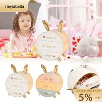 Hộp lưu trữ văn phòng phẩm để bàn RLEYRABELLA, Hộp lưu trữ kẹp tóc đa chức năng dễ thương cho trẻ em, Hộp đựng đồ trang sức dây buộc nhiều lớp hình chú thỏ hoạt hình