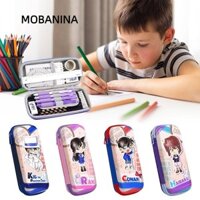Hộp lưu trữ văn phòng phẩm MOBANINA, Bút chì thám tử Conan 3 lớp, Túi đựng bút chì dung lượng lớn Phantom Thief Kid
