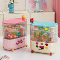 Hộp lưu trữ xoay Dopamine, hộp đựng trang sức nhẫn đơn giản, nhiều lớp, dung tích lớn, hộp tổ chức đa chức năng chống bụi