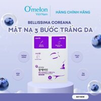 Hộp mặt nạ 3 bước Bellissima Coreana Derma X Miracle Whitening Ampoule mask trắng da, dưỡng ẩm, phục hồi, căng bóng
