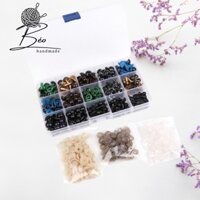 Hộp mắt thú bông nhiều màu xoắn ốc kèm chốt